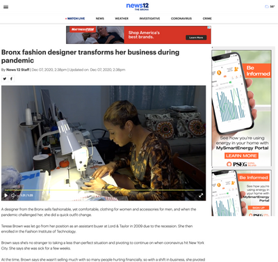 Bronx fashion designer transforms her business during pandemic
