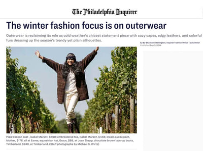 The winter fashion focus is on outerwear