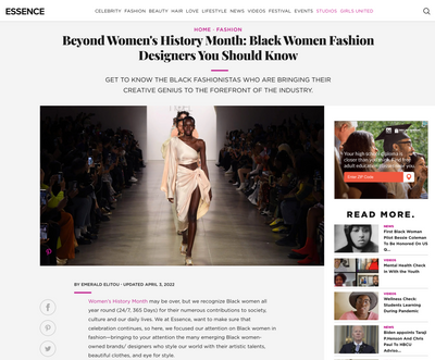 Beyond Women's History Month: Black Women Fashion Designers You Should Know
