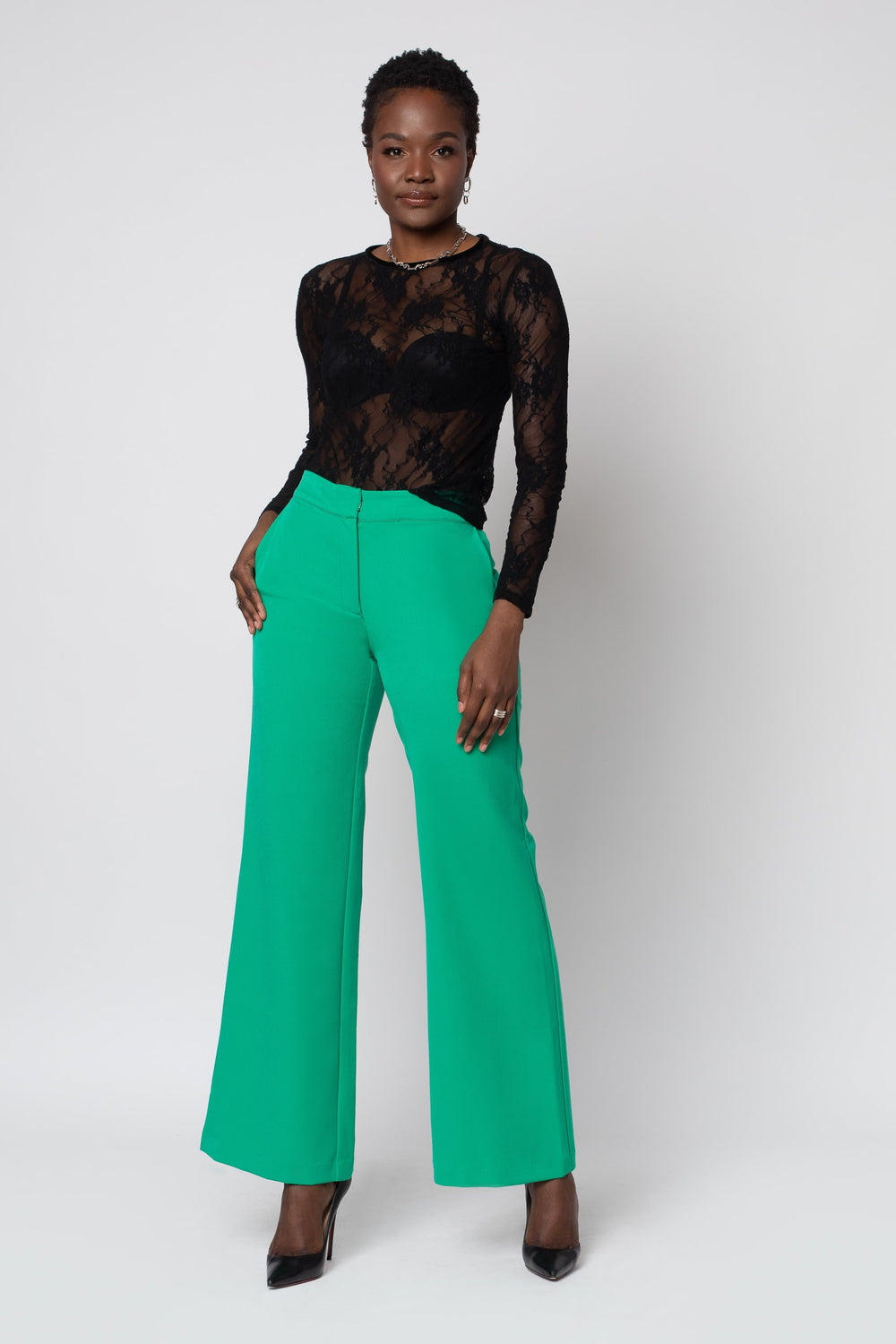 Emerald Wide Leg Pant - front view 2