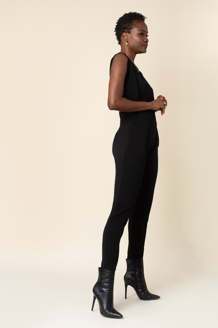 MADE TO ORDER: Origami Banded Stretch Crepe Jumpsuit - right view