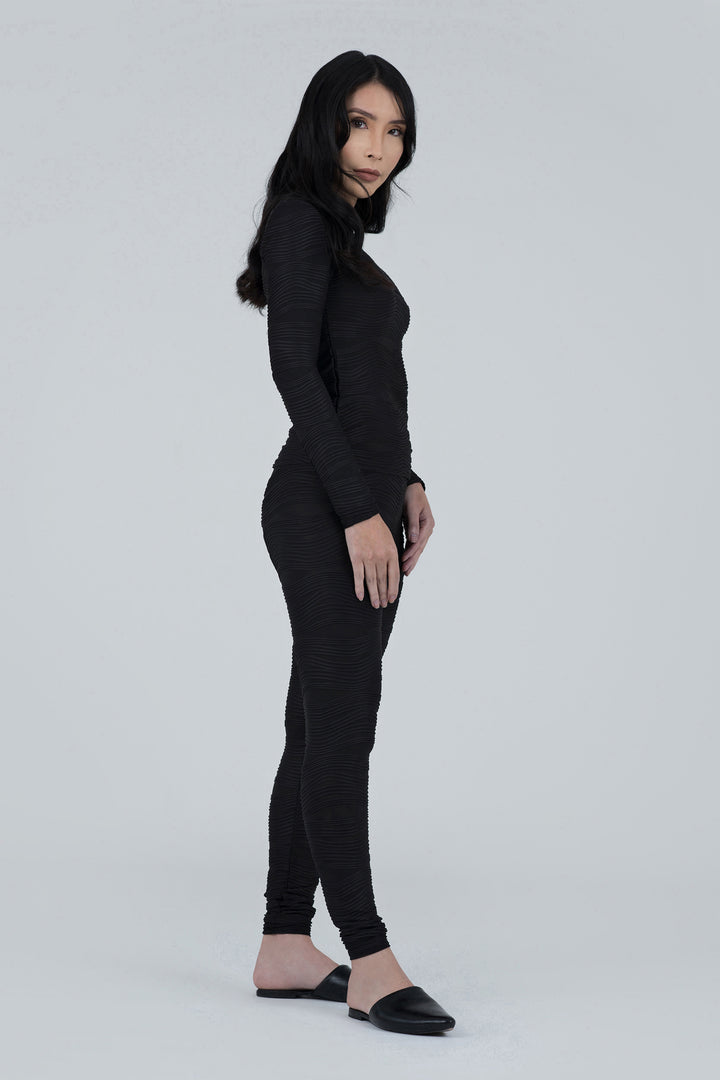 Black Nikita Conwave Knit Legging - right view 3
