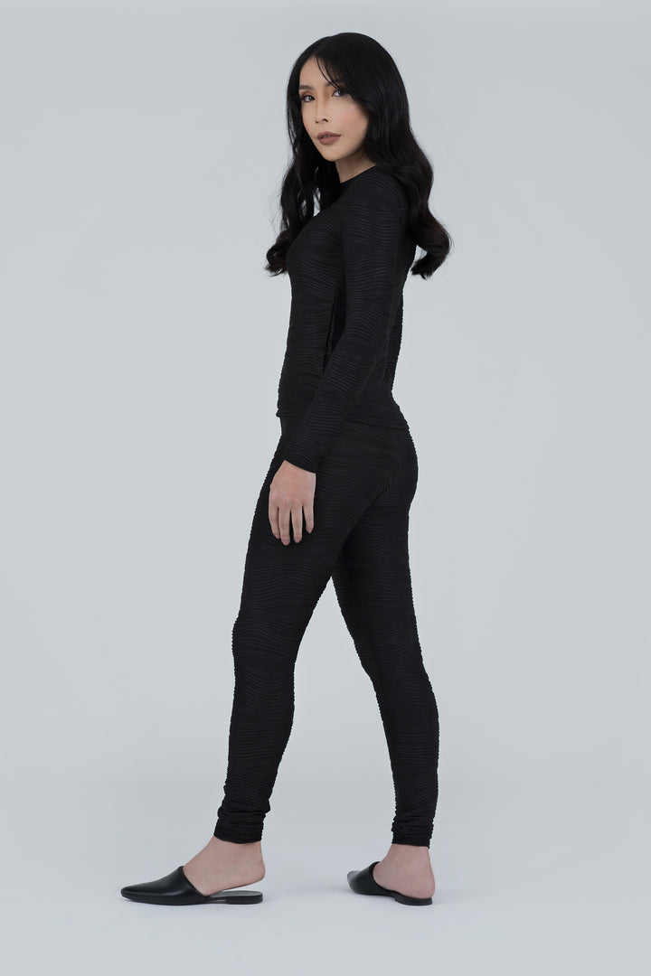 Black Nikita Conwave Knit Legging - left view