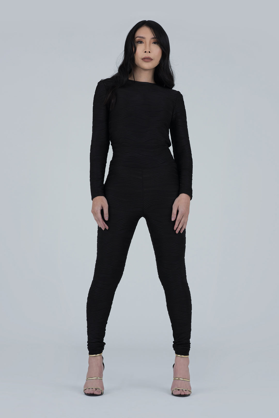 knit bell sleeve top - front view 2