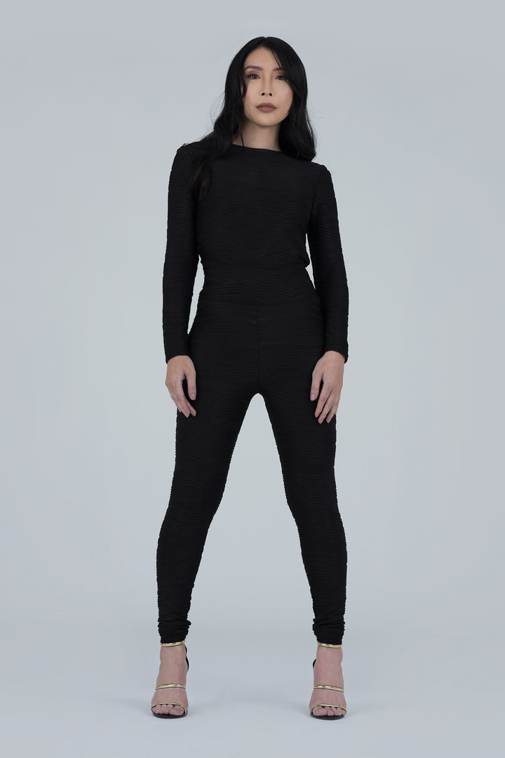 Black Nikita Conwave Knit Legging - front view