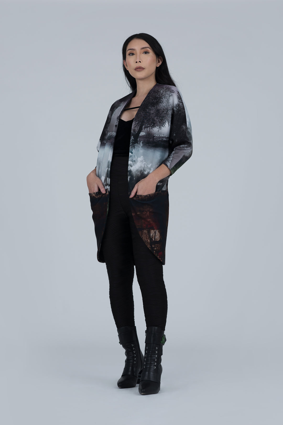 Black Nikita Conwave Knit Legging - left view 3
