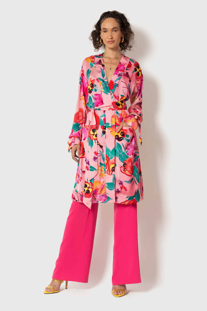 Raspberry Wide Leg Pant - front view 2