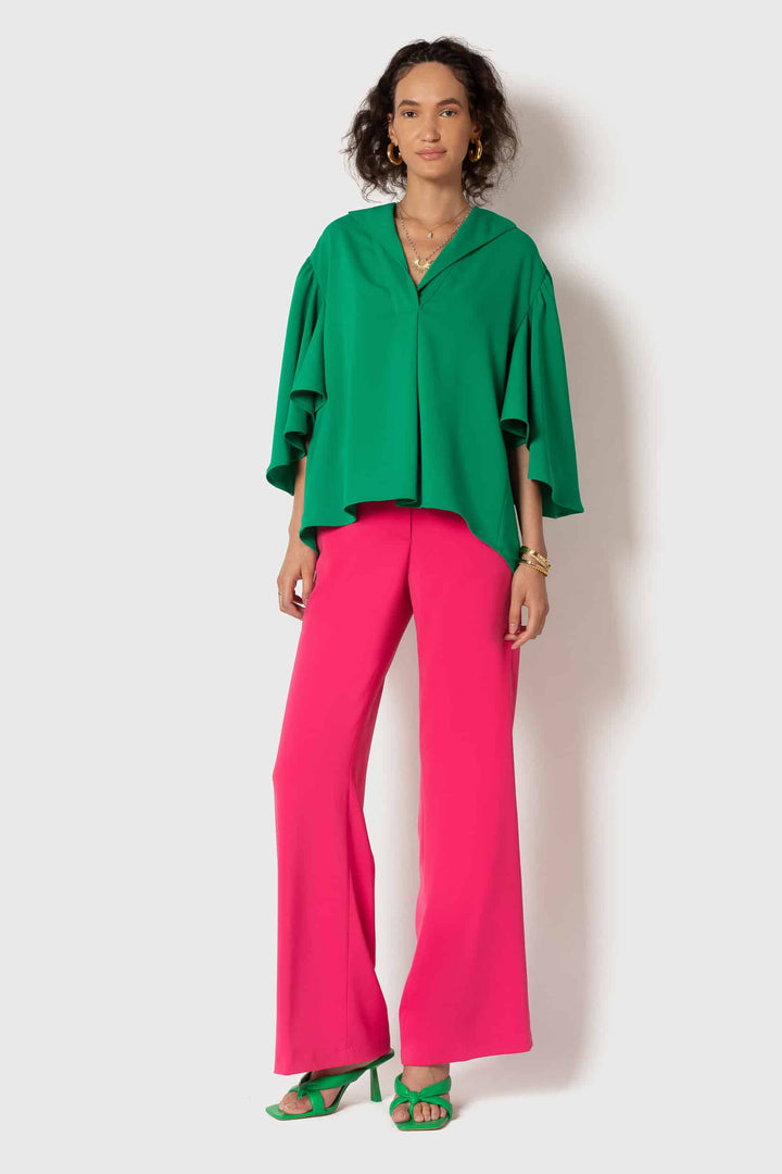 Raspberry Wide Leg Pant - front view 6