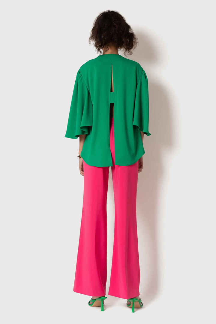 Raspberry Wide Leg Pant - back view 2