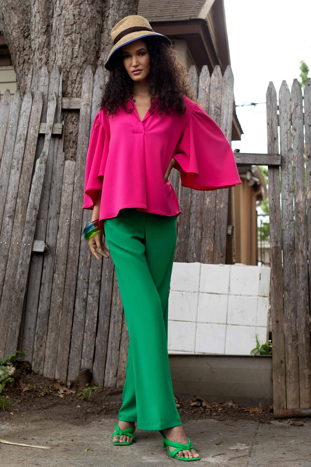 Emerald Wide Leg Pant - front view 3