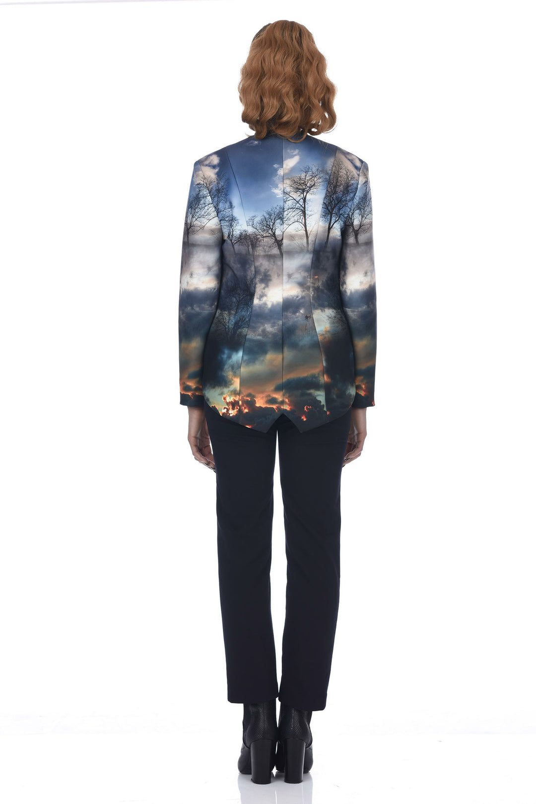 MADE TO ORDER: Chaos Print Neoprene Tuxedo Jacket | Terese Sydonna